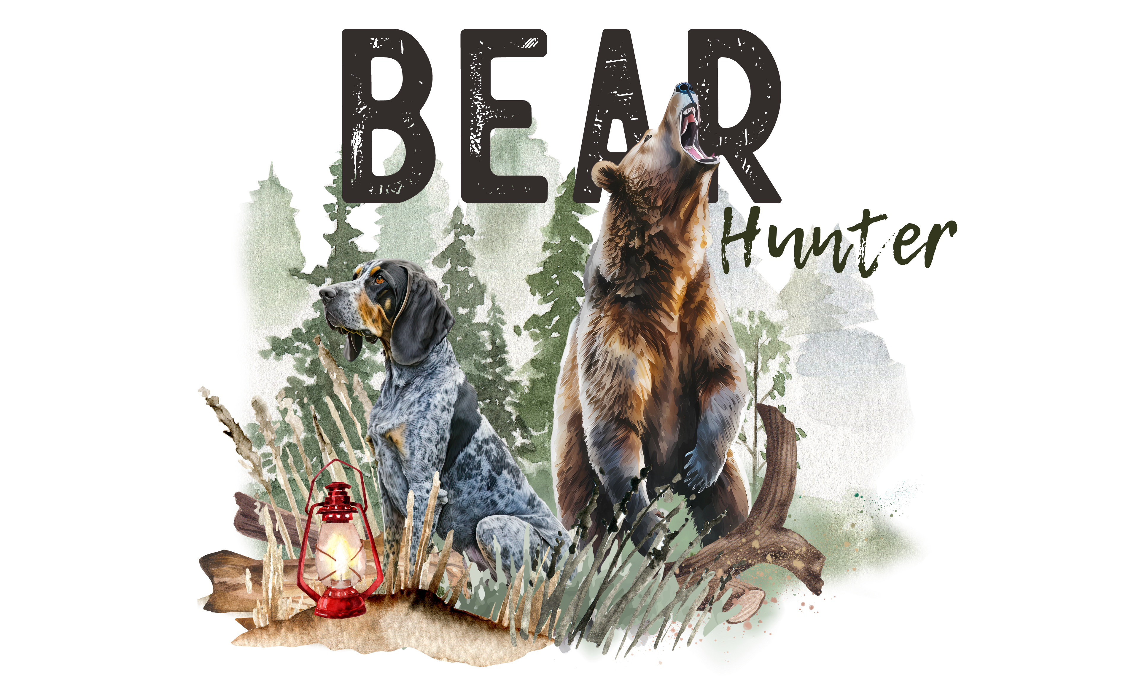 Bear Hunter With Blue Tick
