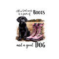 Black Lab And Pink Camo Boots
