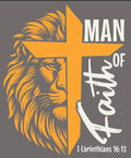 “Man of Faith” Lion Cross Tee