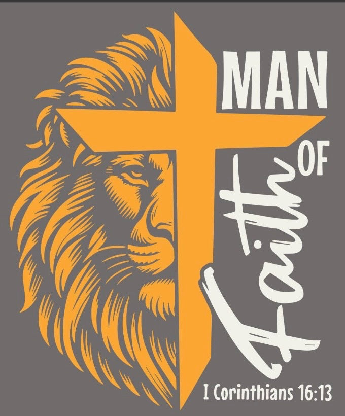 “Man of Faith” Lion Cross Tee