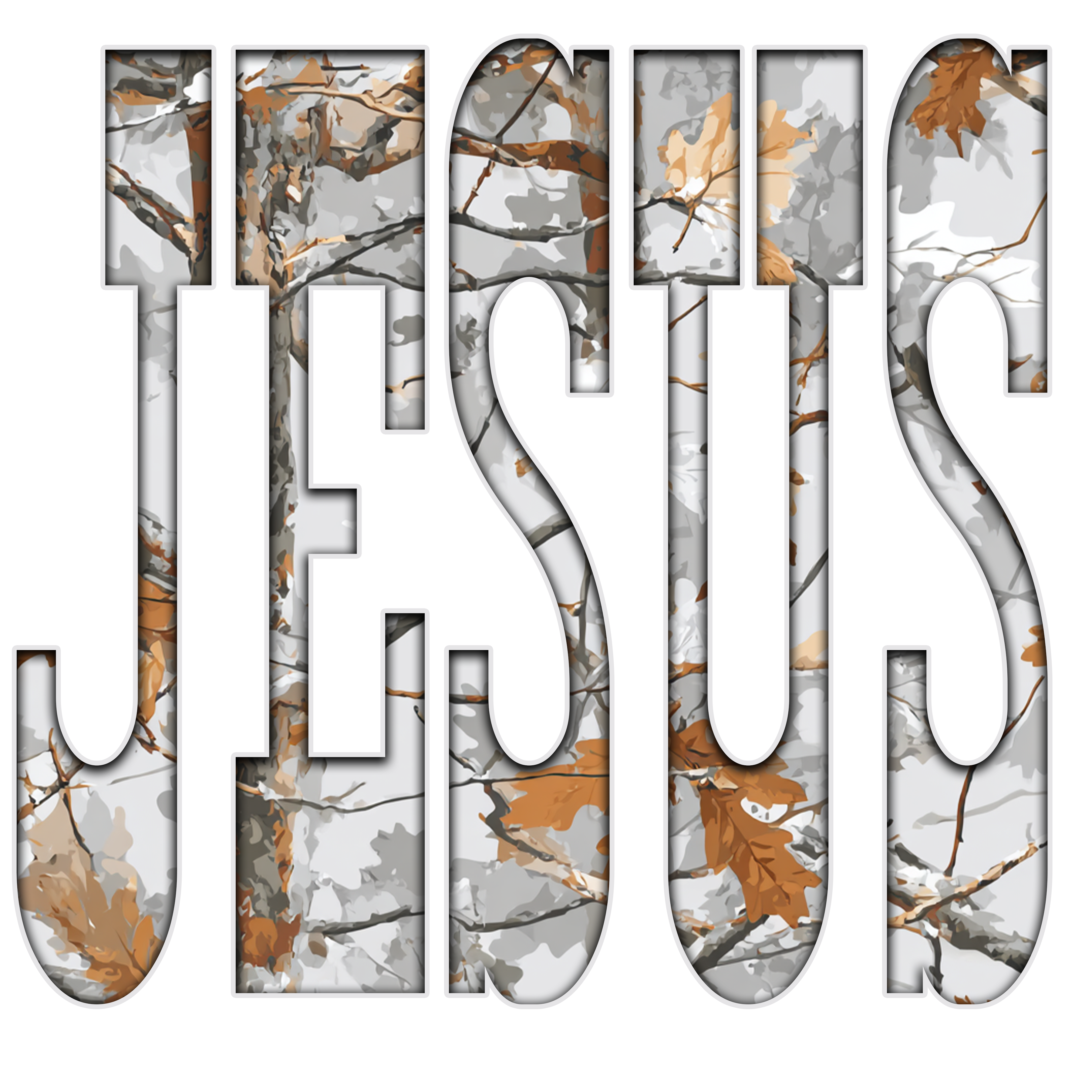 Gray Camo Jesus
